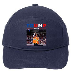 President Trump Garbage Truck Worker Vest Maga 2025 7-Panel Snapback Hat