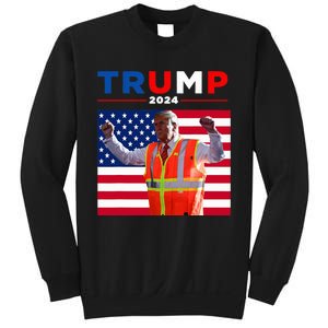 President Trump Garbage Truck Worker Vest Maga 2025 Sweatshirt