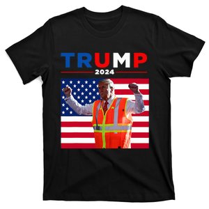 President Trump Garbage Truck Worker Vest Maga 2025 T-Shirt