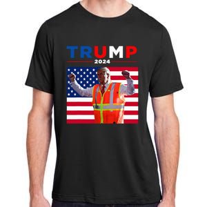 President Trump Garbage Truck Worker Vest Maga 2025 Adult ChromaSoft Performance T-Shirt