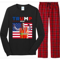 President Trump Garbage Truck Worker Vest Maga 2025 Long Sleeve Pajama Set