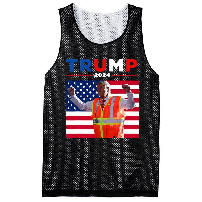 President Trump Garbage Truck Worker Vest Maga 2025 Mesh Reversible Basketball Jersey Tank