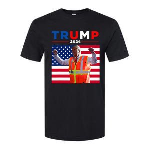 President Trump Garbage Truck Worker Vest Maga 2025 Softstyle CVC T-Shirt