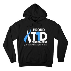 Proud T1D Grandparent Of Granddaughter Diabetes Awareness Hoodie