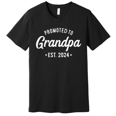 Promoted To Grandpa 2024 Soon To Be Grandfather New Grandpa Premium T-Shirt