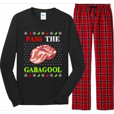 Pass The Gabagool Tacky Ugly Christmas Long Sleeve Pajama Set