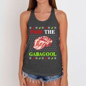 Pass The Gabagool Tacky Ugly Christmas Women's Knotted Racerback Tank