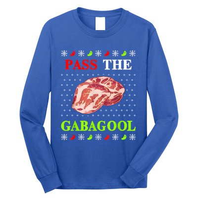 Pass The Gabagool Tacky Ugly Christmas Long Sleeve Shirt