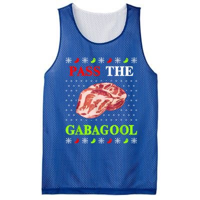 Pass The Gabagool Tacky Ugly Christmas Mesh Reversible Basketball Jersey Tank