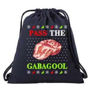 Pass The Gabagool Tacky Ugly Christmas Drawstring Bag