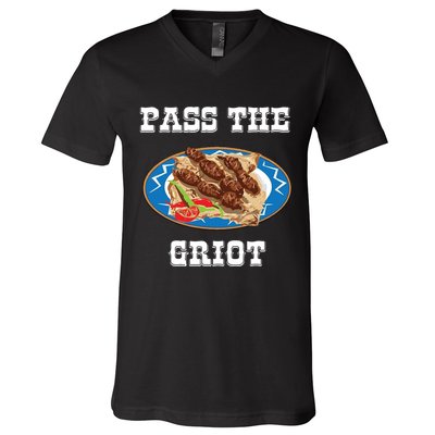 Pass The Griot Pikliz Haiti Thanks Giving Haitian V-Neck T-Shirt