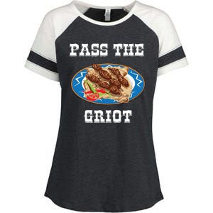 Pass The Griot Pikliz Haiti Thanks Giving Haitian Enza Ladies Jersey Colorblock Tee