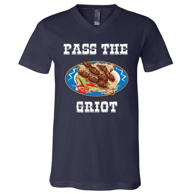 Pass The Griot Pikliz Haiti Thanks Giving Haitian V-Neck T-Shirt