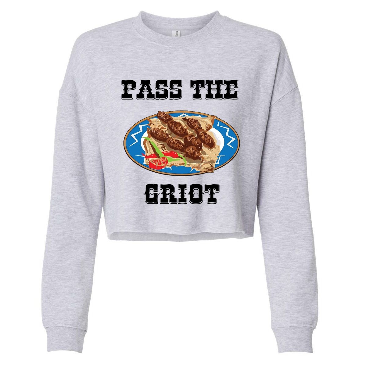 Pass The Griot Pikliz Haiti Thanks Giving Haitian Cropped Pullover Crew