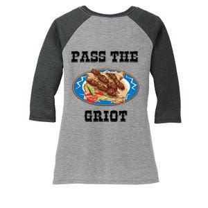 Pass The Griot Pikliz Haiti Thanks Giving Haitian Women's Tri-Blend 3/4-Sleeve Raglan Shirt