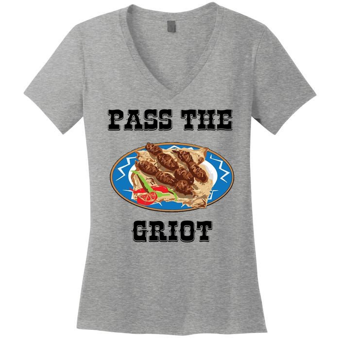 Pass The Griot Pikliz Haiti Thanks Giving Haitian Women's V-Neck T-Shirt