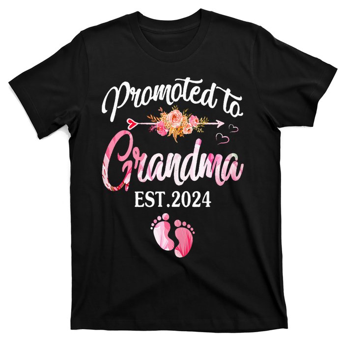 Promoted To Grandma 2024 First Time New Grandma Pregnancy T-Shirt