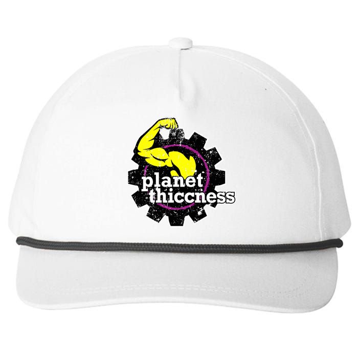 Planet Thiccness Gym Thickness Funny Joke Workout Lover Snapback Five-Panel Rope Hat