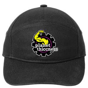 Planet Thiccness Gym Thickness Funny Joke Workout Lover 7-Panel Snapback Hat