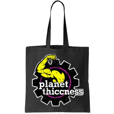 Planet Thiccness Gym Thickness Funny Joke Workout Lover Bag