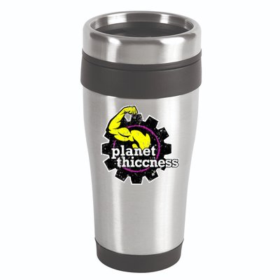 Planet Thiccness Gym Thickness Funny Joke Workout Lover 16oz Travel Tumbler