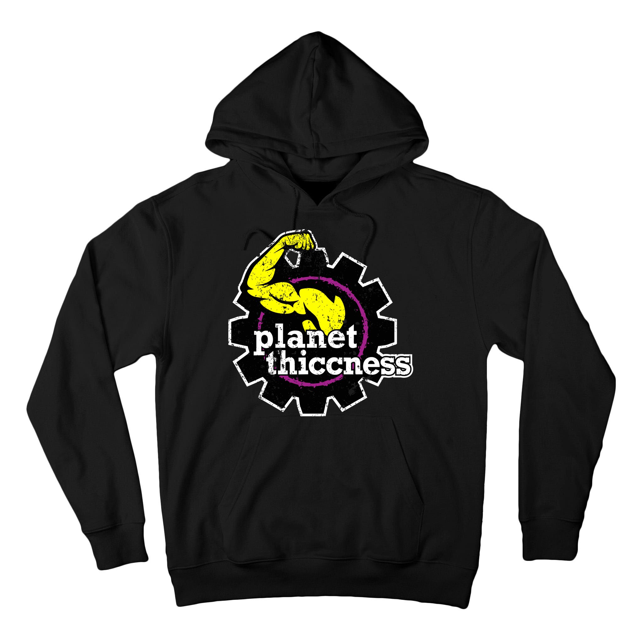 Planet Thiccness Gym Thickness Funny Joke Workout Lover Tall Hoodie
