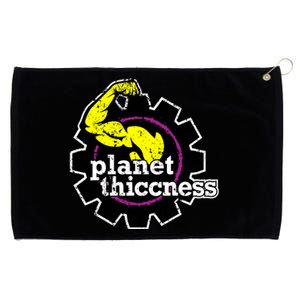 Planet Thiccness Gym Thickness Funny Joke Workout Lover Grommeted Golf Towel