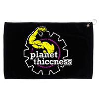 Planet Thiccness Gym Thickness Funny Joke Workout Lover Grommeted Golf Towel