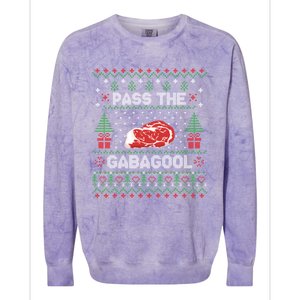 Pass the Gabagool Tacky Ugly Christmas Sweater Colorblast Crewneck Sweatshirt