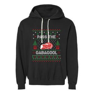 Pass the Gabagool Tacky Ugly Christmas Sweater Garment-Dyed Fleece Hoodie