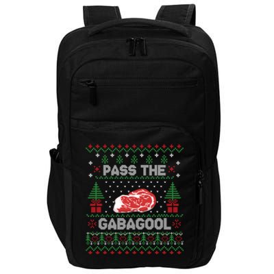 Pass the Gabagool Tacky Ugly Christmas Sweater Impact Tech Backpack