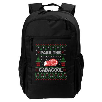 Pass the Gabagool Tacky Ugly Christmas Sweater Daily Commute Backpack