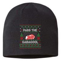 Pass the Gabagool Tacky Ugly Christmas Sweater Sustainable Beanie