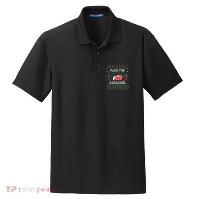 Pass the Gabagool Tacky Ugly Christmas Sweater Dry Zone Grid Polo