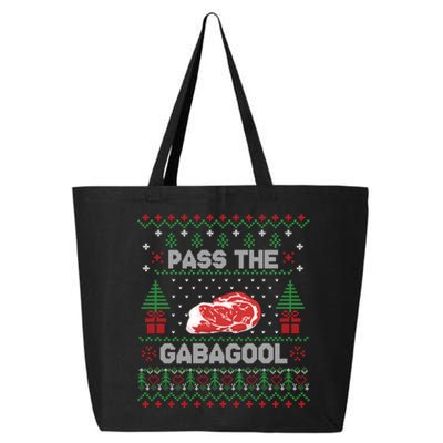 Pass the Gabagool Tacky Ugly Christmas Sweater 25L Jumbo Tote