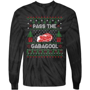 Pass the Gabagool Tacky Ugly Christmas Sweater Tie-Dye Long Sleeve Shirt