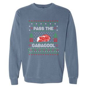 Pass the Gabagool Tacky Ugly Christmas Sweater Garment-Dyed Sweatshirt