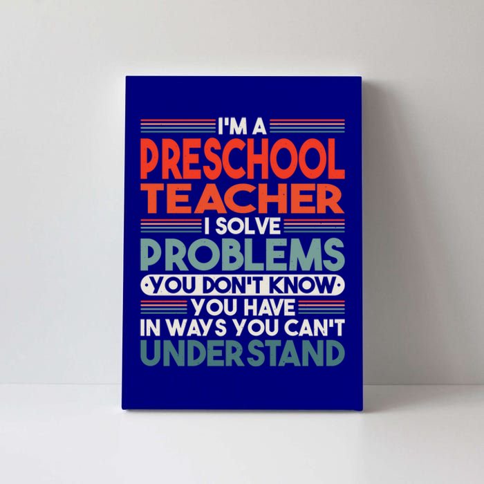 Preschool Teacher Gift Canvas