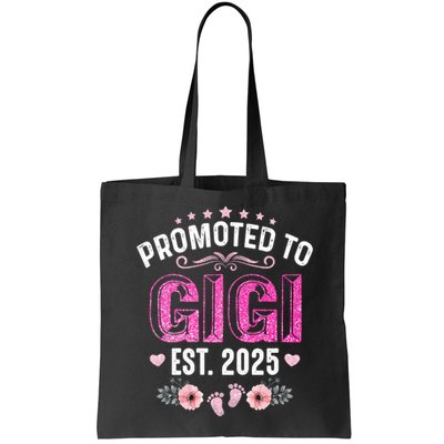 Promoted To Gigi Est. 2025 Funny Floral Mother's Day Bag