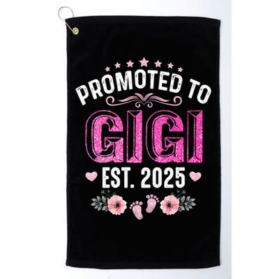 Promoted To Gigi Est. 2025 Funny Floral Mother's Day Golf Towel
