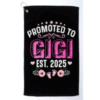 Promoted To Gigi Est. 2025 Funny Floral Mother's Day Golf Towel