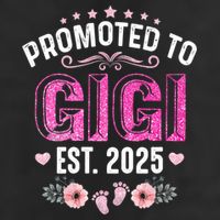 Promoted To Gigi Est. 2025 Funny Floral Mother's Day Golf Towel