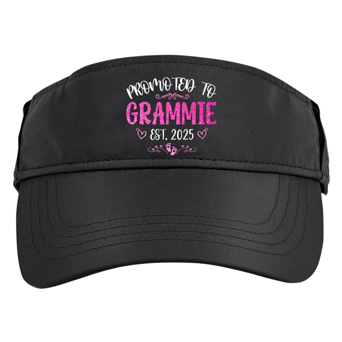 Promoted To Grammie Est 2025 Soon To Be Mom Mother's Day  Adult Drive Performance Visor