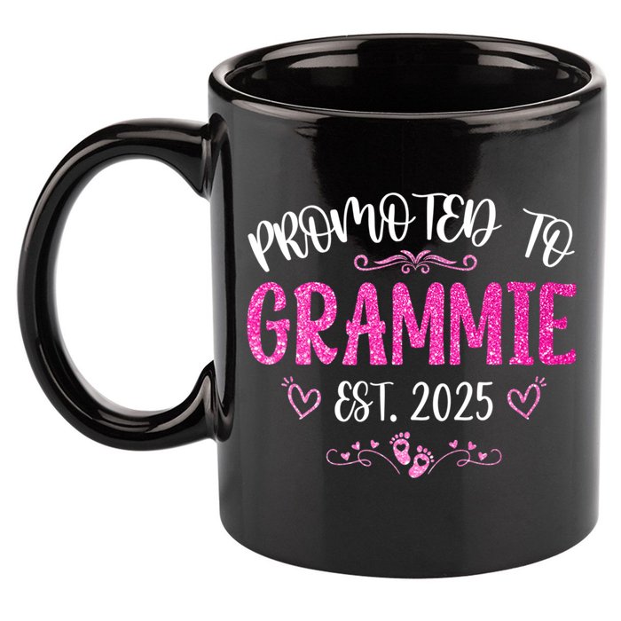 Promoted To Grammie Est 2025 Soon To Be Mom Mother's Day  11oz C Handle Ceramic Mug