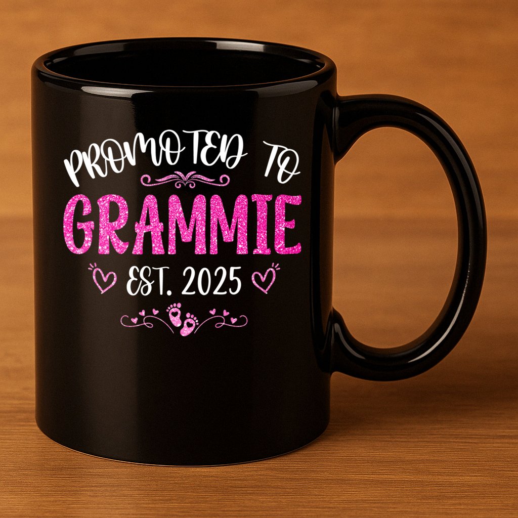 Promoted To Grammie Est 2025 Soon To Be Mom Mother's Day  11oz C Handle Ceramic Mug