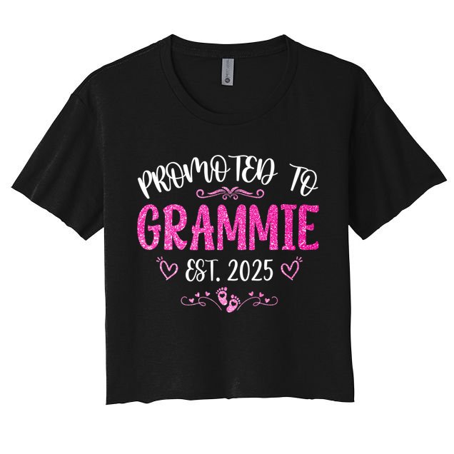 Promoted To Grammie Est 2025 Soon To Be Mom Mother's Day  Crop Top