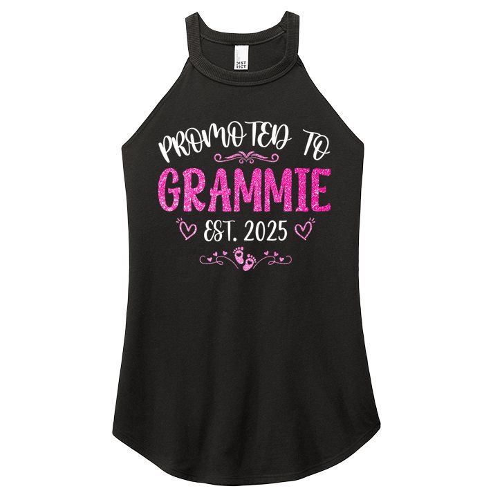 Promoted To Grammie Est 2025 Soon To Be Mom Mother's Day  Women's Perfect Tri Rocker Tank