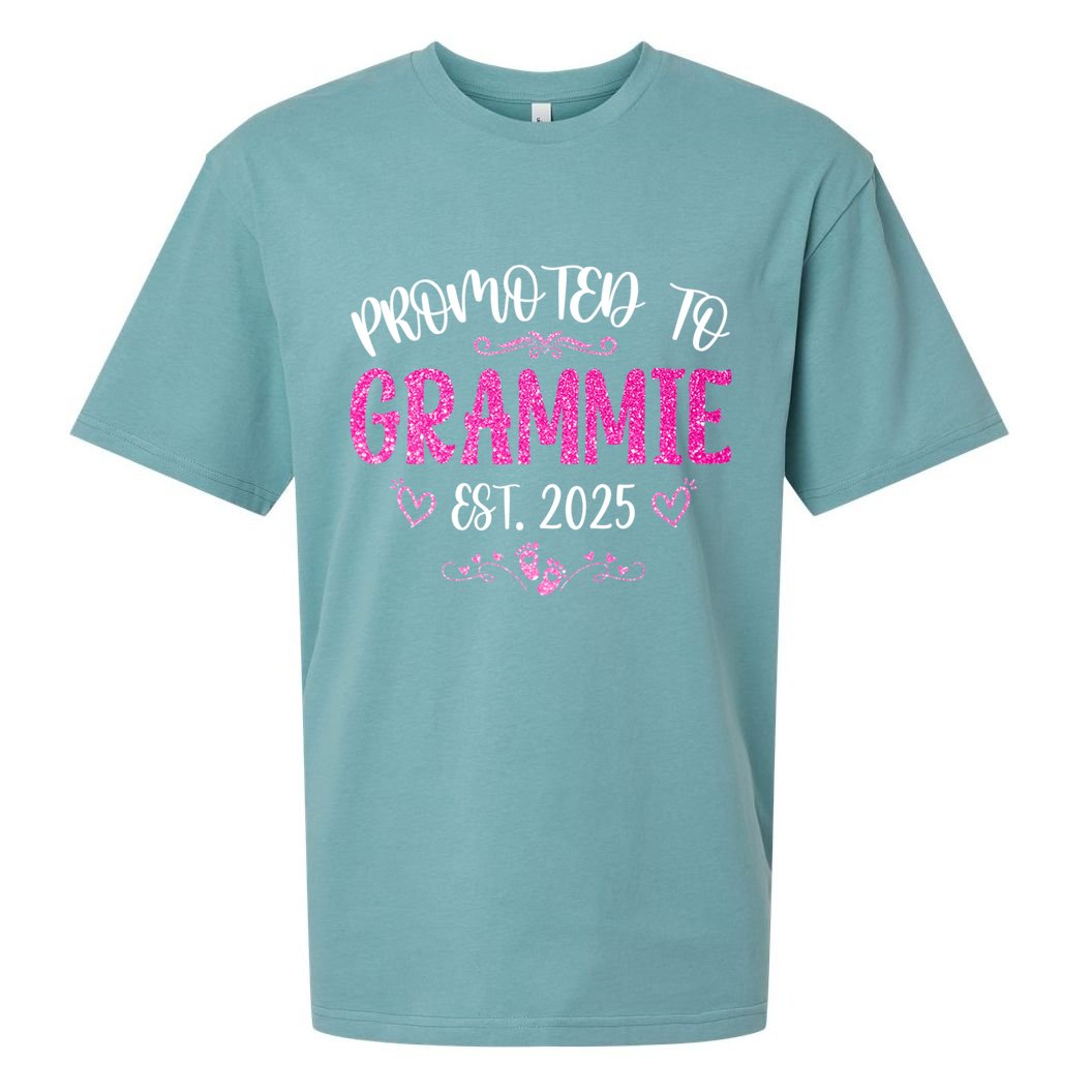 Promoted To Grammie Est 2025 Soon To Be Mom Mother's Day  Sueded Cloud Jersey T-Shirt
