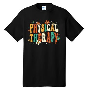 Physical Therapy Groovy Physical Therapist PT Tall T-Shirt