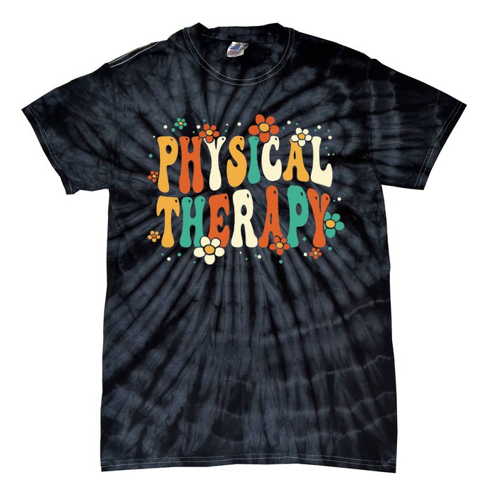 Physical Therapy Groovy Physical Therapist PT Tie-Dye T-Shirt